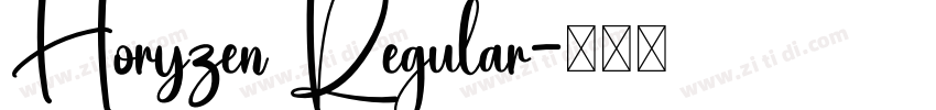 Horyzen Regular字体转换